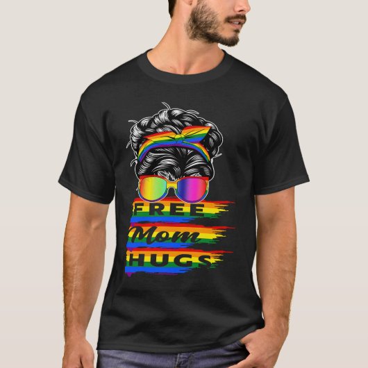 Free Mama Hugs Mama Pride T-Shirt (Vorderseite)