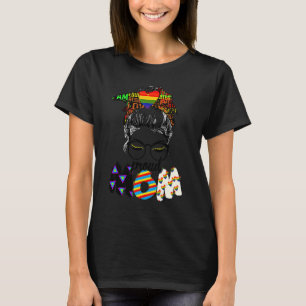 Free Mama Hugs Messy Bun Lgbt Pride Sun Rainbow Te T-Shirt