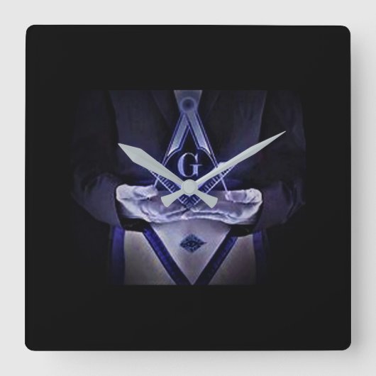 Free Mason Quadratische Wanduhr (Vorderseite)