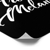 Free Melania Politisches Slogan Poster (Ecke)