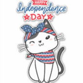 Free Merica Happy 4. Juli Aufkleber (Vorderseite)