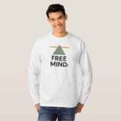 Free Mind - Minimalistisches Dreieck- und Bar Graf T-Shirt (Vorne ganz)