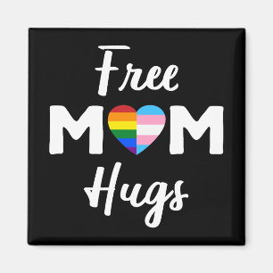 Free Mom Hugs II - Regenbogen Gay Trans Pride Magnet