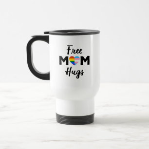 Free Mom Hugs II - Regenbogen Gay Trans Pride Reisebecher