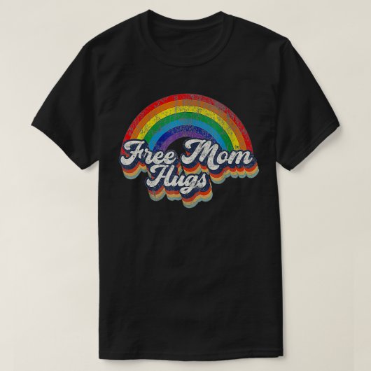 Free Mom Hugs Rainbow Heart LGBT Flag LGBT Pride M T-Shirt (Design vorne)