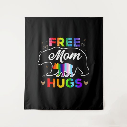 Free Mom Hugs Wandteppich (Vorderseite)