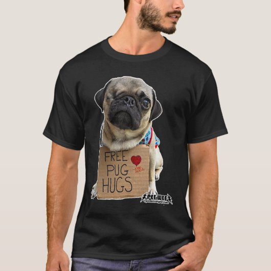 Free Mops Hugs Classic T - Shirt 341 (Vorderseite)
