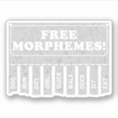 Free Morphemes Aufkleber (Vorderseite)