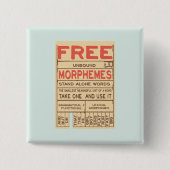 Free Morphemes Funny Grammar English Phonics Button (Vorderseite)