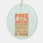 Free Morphemes Funny Grammar English Phonics Keramik Ornament (Links)