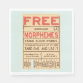 Free Morphemes Funny Grammar English Phonics Serviette (Vorderseite)