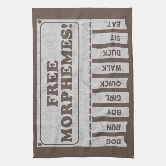 Free Morphemes Geschirrtuch (Vertikal)