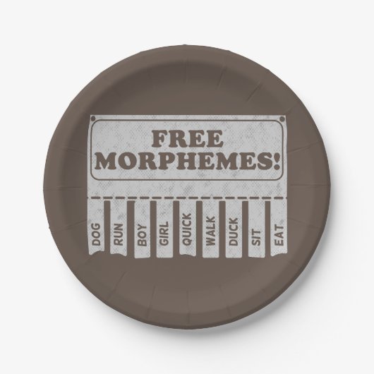 Free Morphemes Pappteller (Vorderseite)