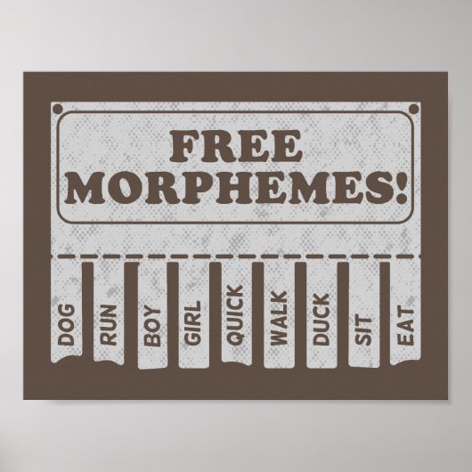 Free Morphemes Poster (Vorne)