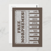 Free Morphemes Postkarte (Vorne/Hinten)