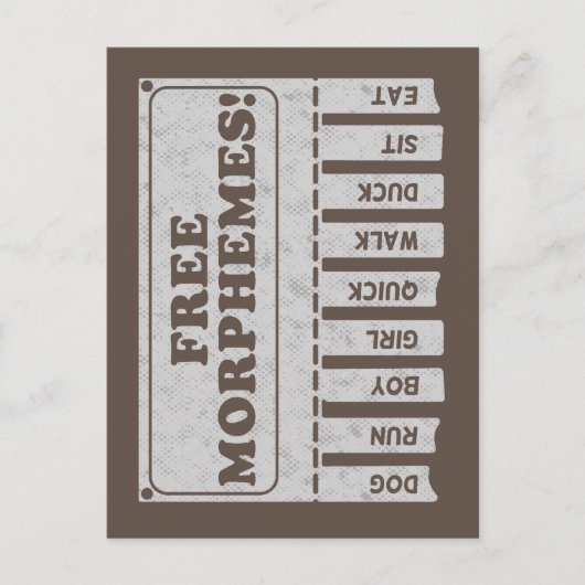 Free Morphemes Postkarte (Vorderseite)