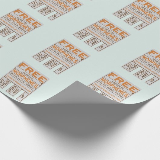 Free Morphemes witzige strukturierte Alphabetisier Geschenkpapier (Ecke)