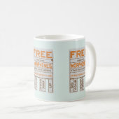 Free Morphemes witzige strukturierte Alphabetisier Kaffeetasse (VorderseiteRechts)