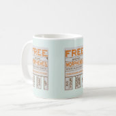 Free Morphemes witzige strukturierte Alphabetisier Kaffeetasse (Vorderseite Links)