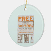 Free Morphemes witzige strukturierte Alphabetisier Keramik Ornament (Links)