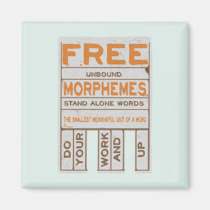 Free Morphemes witzige strukturierte Alphabetisier Magnet