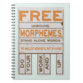 Free Morphemes witzige strukturierte Alphabetisier Notizblock (Vorderseite)