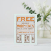 Free Morphemes witzige strukturierte Alphabetisier Postkarte (Stehend Vorderseite)