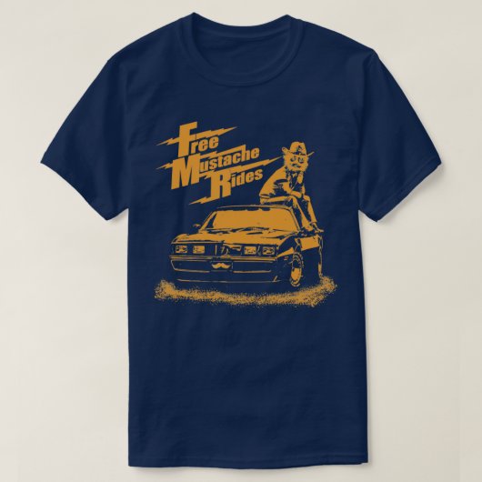 Free Mustache Rides Classic TShirt (Design vorne)