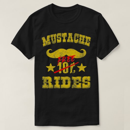 Free Mustache Rides Spirituosen Mustache Bart Hips T-Shirt (Design vorne)