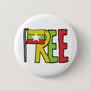 Free Myanmar Button