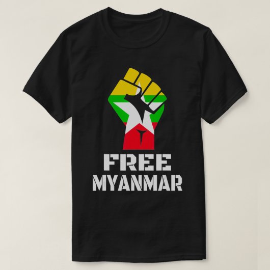 Free Myanmar Myanmar Flag Burma Strong For Men Wo T-Shirt (Design vorne)