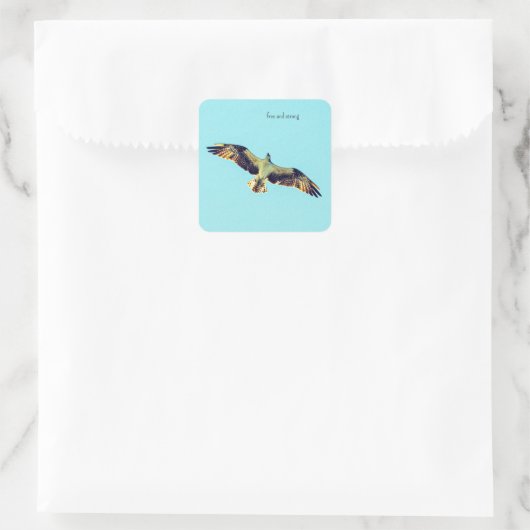 Free Osprey Art Quadratischer Aufkleber (Tasche)