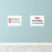 FREE PALÄSTINA NO to GENOCIDE APARTHEID KRIEGSVERB Bilderwand Sets (Holzboden)