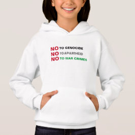 FREE PALÄSTINA NO to GENOCIDE APARTHEID KRIEGSVERB Hoodie