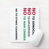 FREE PALÄSTINA NO to GENOCIDE APARTHEID KRIEGSVERB Mousepad (Mit Mouse)