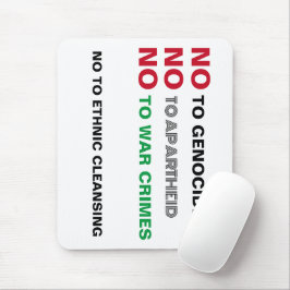 FREE PALÄSTINA NO to GENOCIDE APARTHEID KRIEGSVERB Mousepad