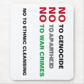 FREE PALÄSTINA NO to GENOCIDE APARTHEID KRIEGSVERB Mousepad (Vorne)