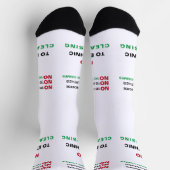 FREE PALÄSTINA NO to GENOCIDE APARTHEID KRIEGSVERB Socken (Oben)