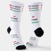 FREE PALÄSTINA NO to GENOCIDE APARTHEID KRIEGSVERB Socken (Gewinkelt)