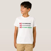 FREE PALÄSTINA NO to GENOCIDE APARTHEID KRIEGSVERB T-Shirt (Vorne ganz)