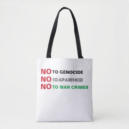 FREE PALÄSTINA NO to GENOCIDE APARTHEID KRIEGSVERB Tasche