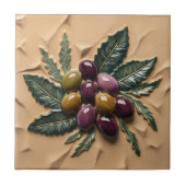 FREE PALÄSTINE Oliven Zweige Mosaik Keramik Fliese (Vorderseite)