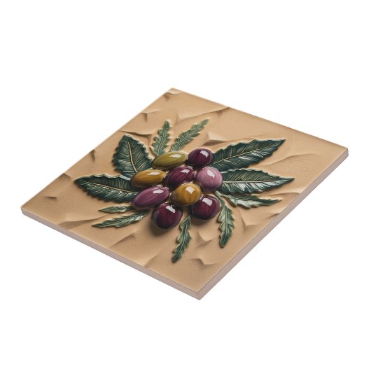 FREE PALÄSTINE Oliven Zweige Mosaik Keramik Fliese (Seite)