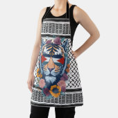 Free Palestine ARABIC WITH MAP tiger Schürze (InSitu)