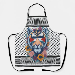 Free Palestine ARABIC WITH MAP tiger Schürze