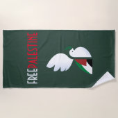Free Palestine Beach Towel - Pro-Palästina-Flagge Strandtuch (Vorderseite)