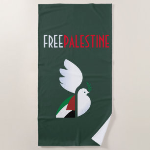 Free Palestine Beach Towel - Pro-Palästina-Flagge Strandtuch
