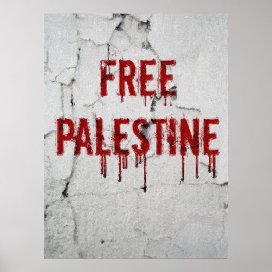 Free Palestine - bemaltes Poster (Vorne)
