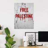 Free Palestine - bemaltes Poster (Heimbüro)
