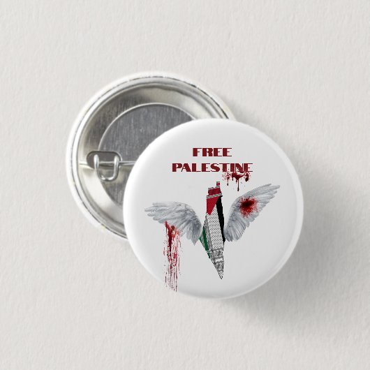 Free Palestine Button - Palestine Button (Vorne & Hinten)